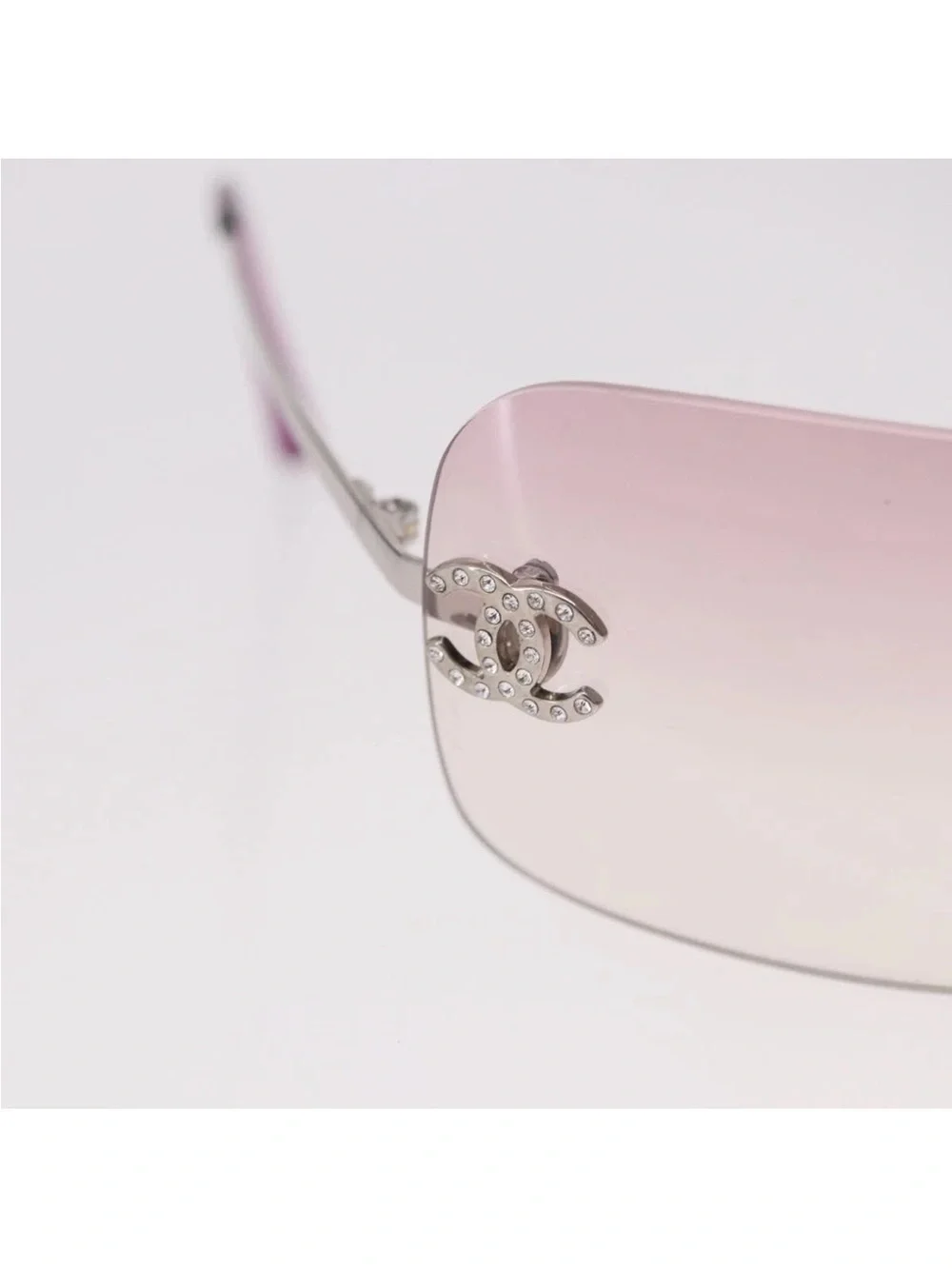 Chanel Lilac Gradient Rimless Sunglasses